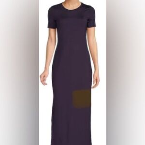 Theory Cherryal Dress Petite Plum Purple Travel Jersey Maxi $225 Small